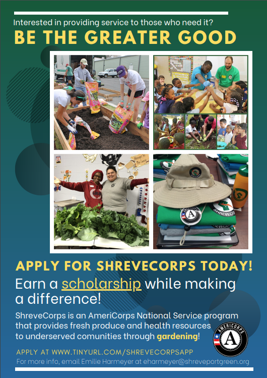 LSUS Service Learning Opportunities ShreveCorps applicants wanted!
