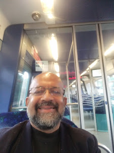 Travelling in a Metro train in Copenhagen.