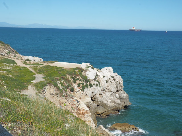 gibraltar sea mediterranean rocks march