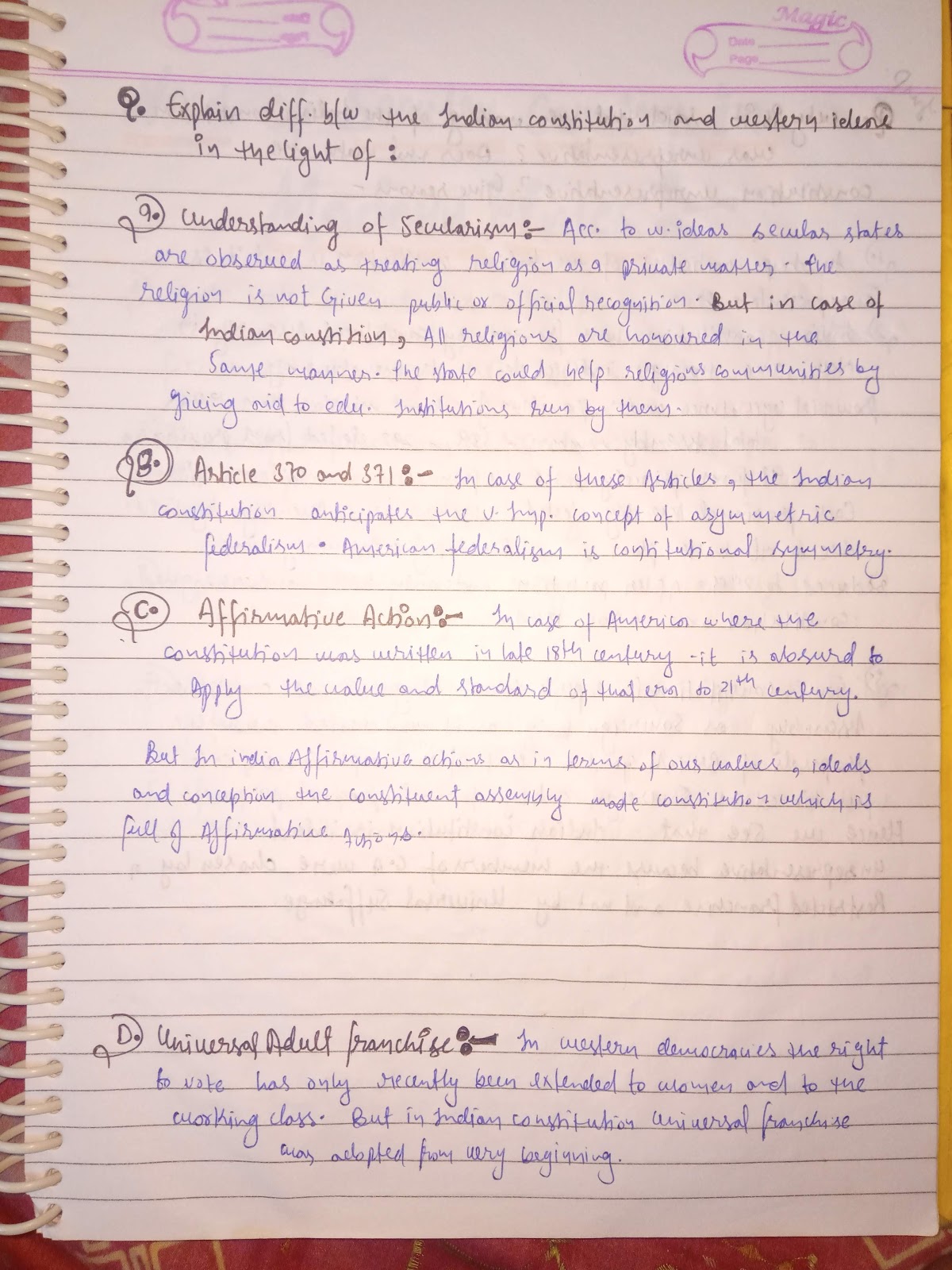 constitution class 11 notes