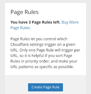 Create Page Rule on Cloudflare 