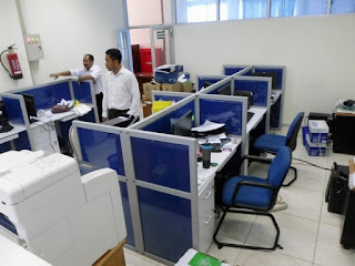 Harga Meja Sekat kantor Cubicle Workstation Permeter + Furniture Semarang