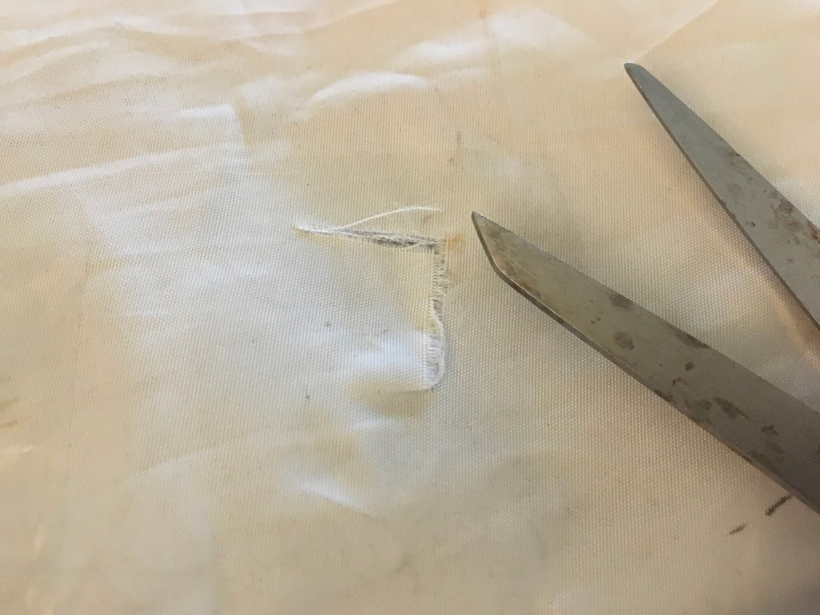 Small Boat Restoration Sunfish Sail Repair Adhesive Backed Sailcloth