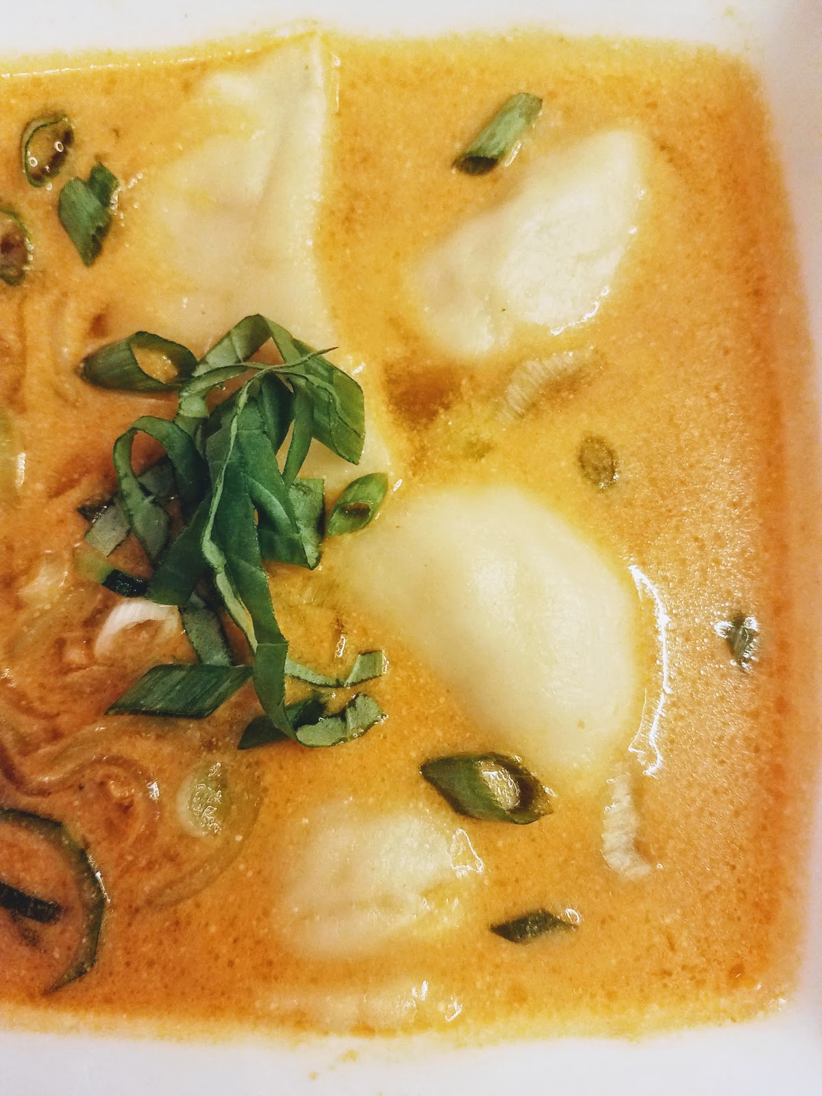 Red Curry Wonton Soup with Zoodles