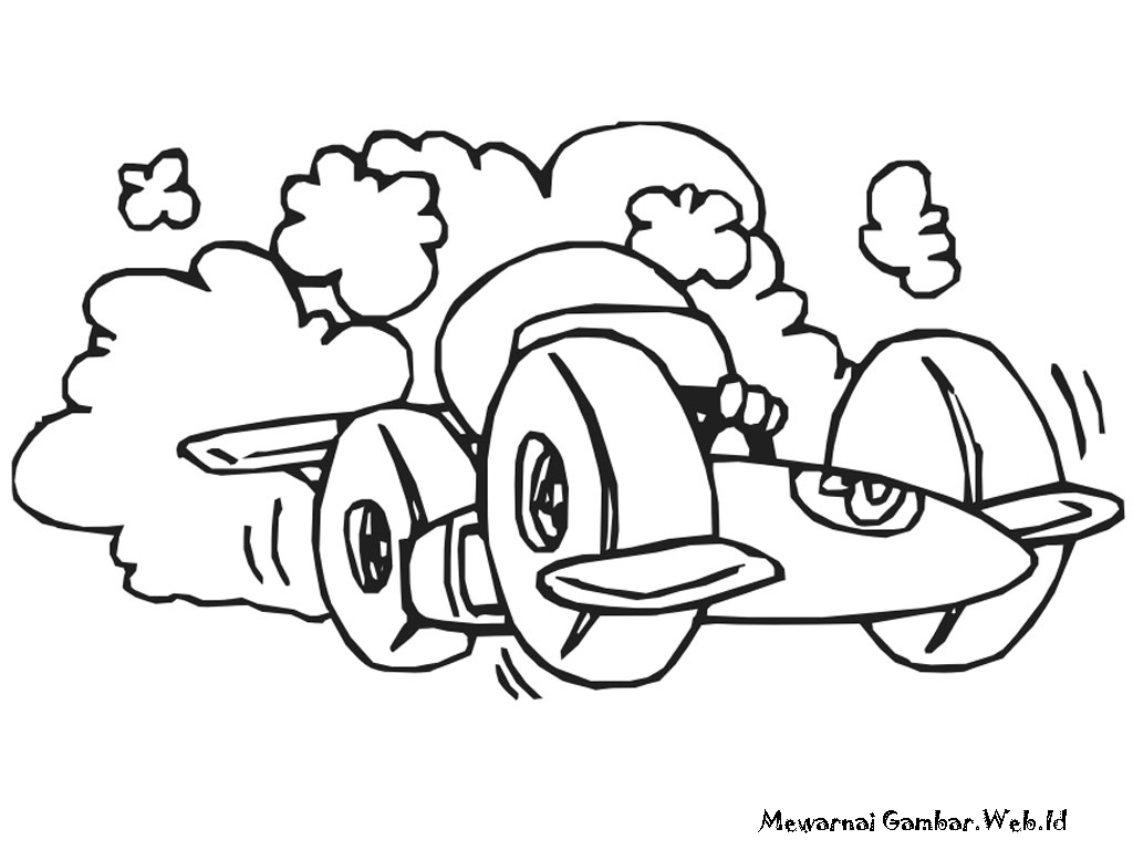 Mewarnai Gambar Mobil Balap | Mewarnai Gambar