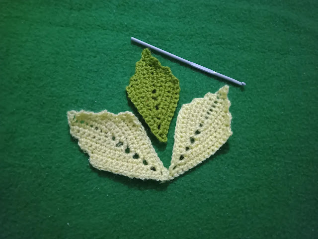 How to make crochet leaf 🌿||#क्रोशिए से पत्ती बनाने का तरीका