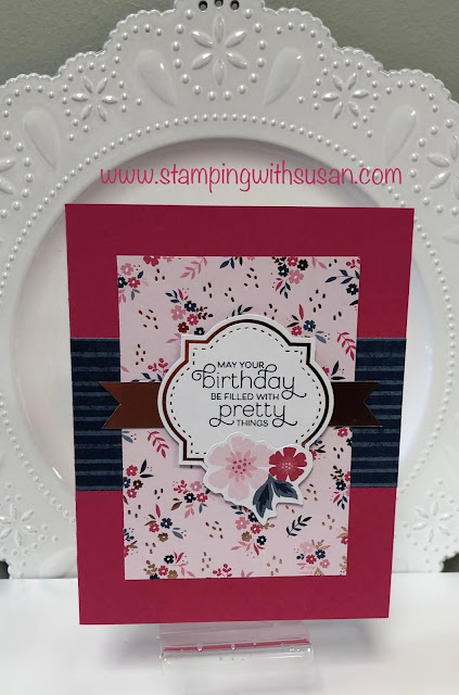 Stampin' Up! EVERYTHING is rosy, You Tube Video Tutorial, www.stampingwithsusan.com