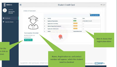 West Bengal Student Credit Card apply