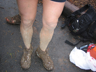 It was slick mud, too. The temp dropped so much runners donned bread bags to keep warm.