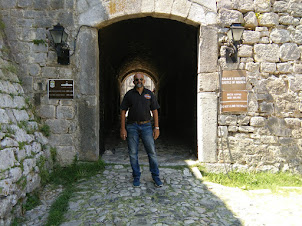 At the entrance of Rozafa Castle in Shkoder,Albania.