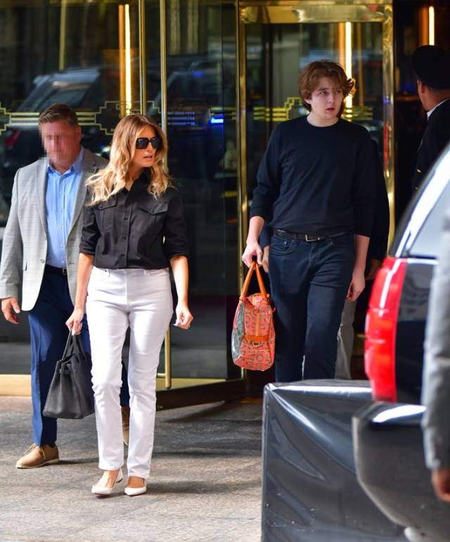 Barron Trump causes a sensation in New York with his mother Melania for