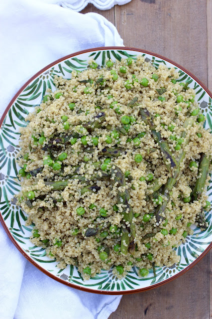 pea asparagus and quinoa salad