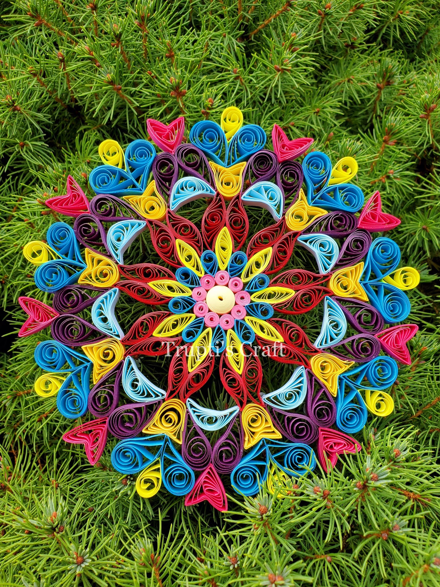 Trupti's Craft Paper Quilling Mandala Frame / Home Décor / Office