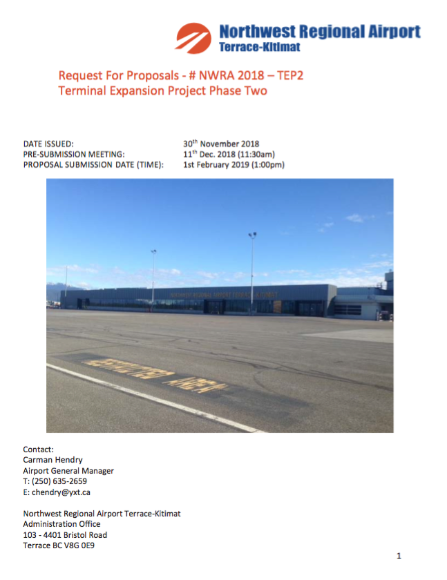 North Coast Review Terrace airport expansion planning moves forward as