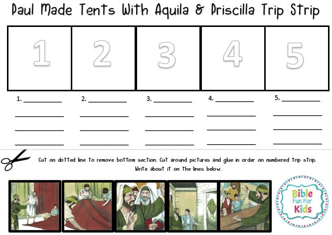 Priscilla And Aquila Tent Makers Easy Craft