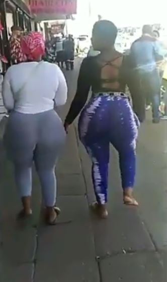 Two Ladies with heavy tundra causes confusion as they storm the market to do some shopping (video)