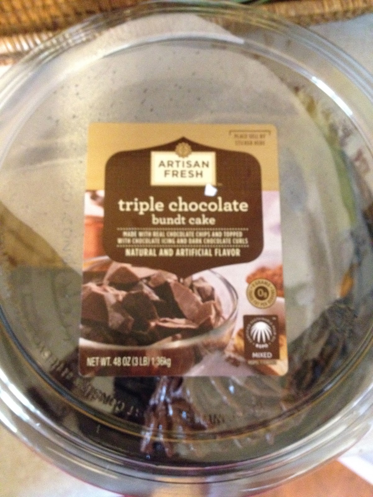 On prairie hill Sam's Club tripple chocolate bundt cake...