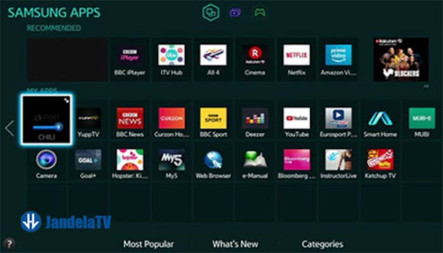 cara download aplikasi di smart tv samsung