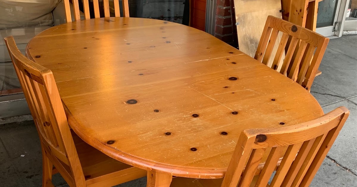 UHURU FURNITURE & COLLECTIBLES SOLD 100550 Wexford Knotty Pine Dining