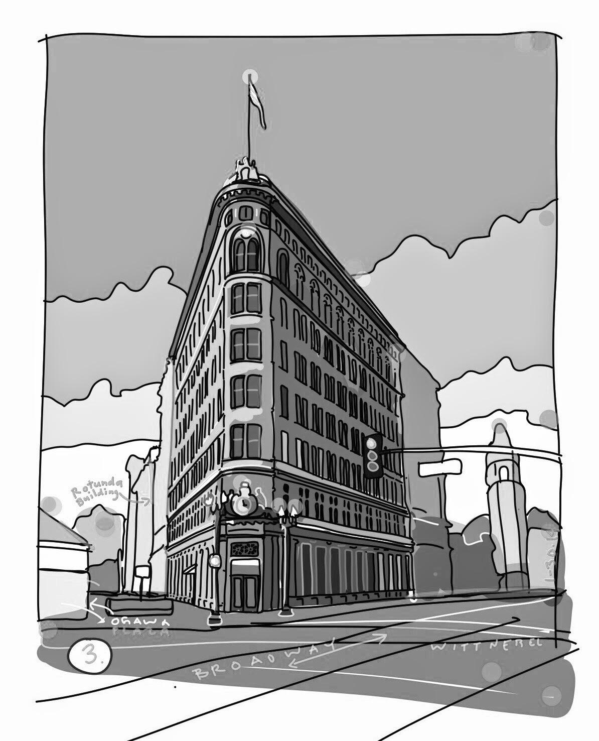 Drawing On The World For The Love Of A Flatiron Building In Oakland A Greytone Version First National Bank Of Oakland 1907