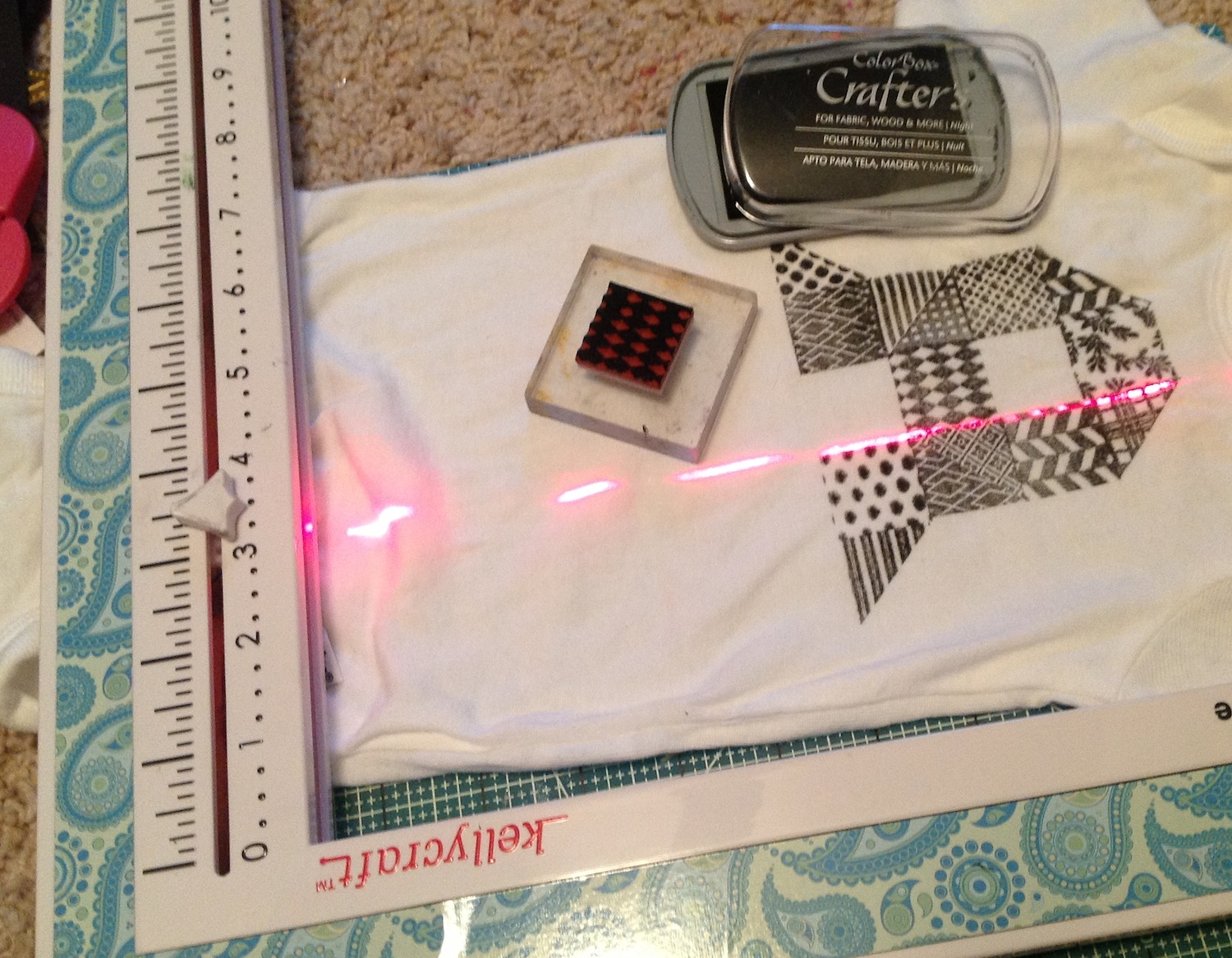 KellyCraft Blog Faux Quilted Baby Onesie