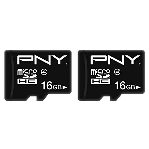 Flash Memory Card Format MicroSDHC, PNY 16GB, 2Pack Performance Class