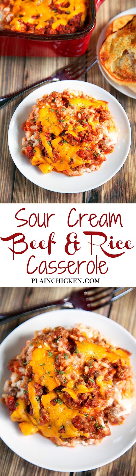 Sour Cream Beef and Rice Casserole | Plain Chicken®