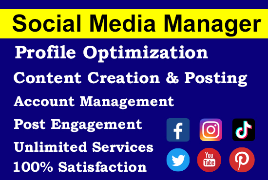 I will be your social media marketing manager and SEO assistant