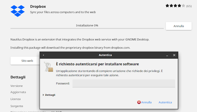 Installazione Dropbox Ubuntu Studio