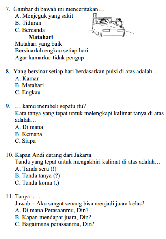 50 Soal Un Bahasa Indonesia Kelas 9 K13 Smp