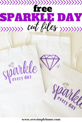 Learn step by step how to use iron-on vinyl on paper projects and get this free sparkle cut file in svg or png.