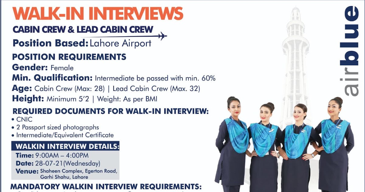 Air Hostess Jobs in Air Blue 2021Walk In Interviews Clebbio Government jobs in Pakistan 2024