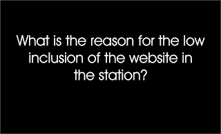 What is the reason for the low inclusion of the website in the station? 1 Graphic1