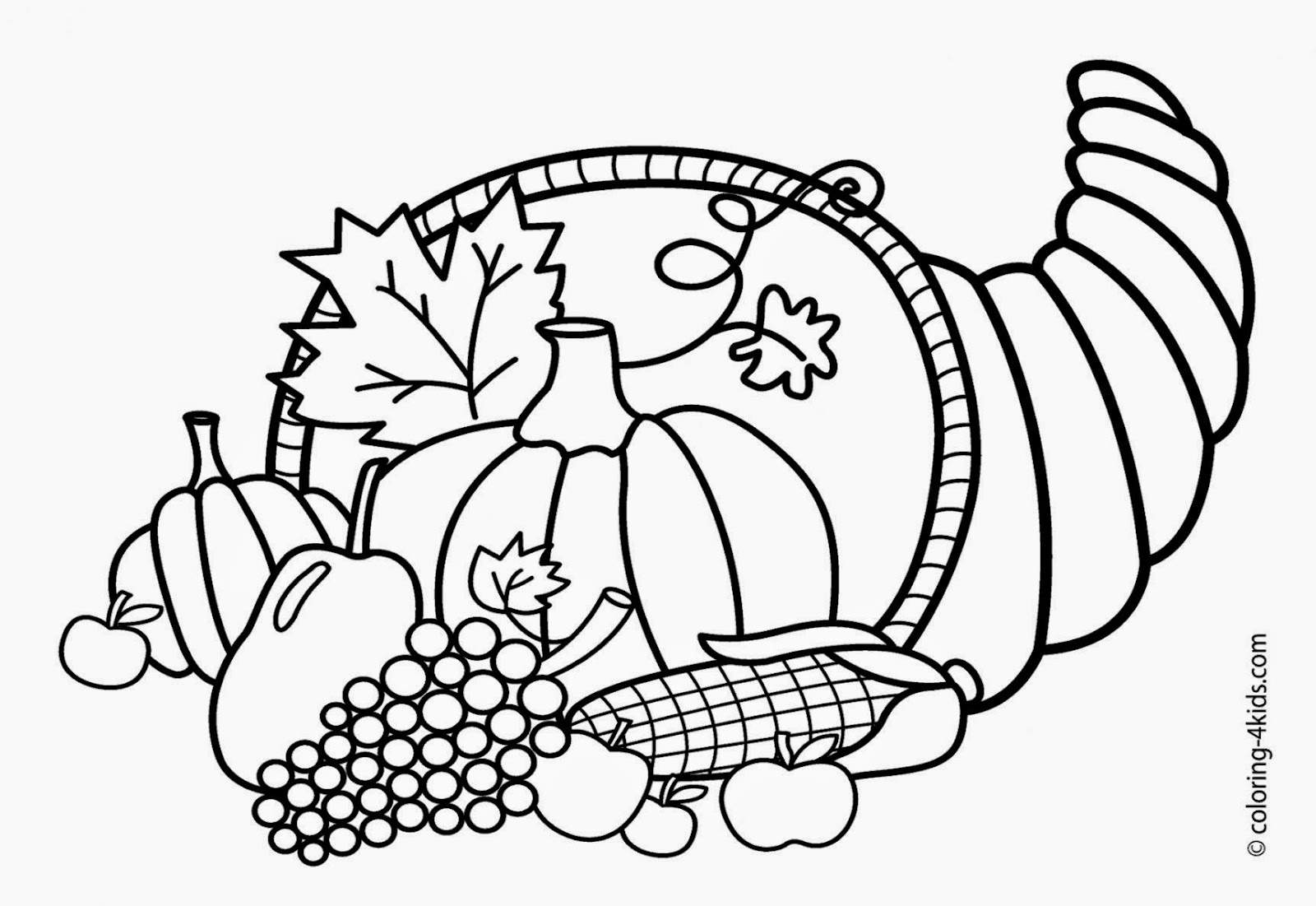 Thanksgiving Coloring Pages For Kids Printable Free