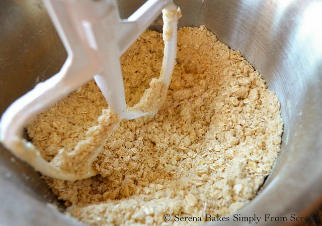 Apple Pie Crumb Bars recipe crust mixture from Serena Bakes Simply From Scratch.