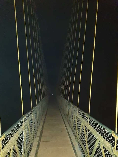 Hanging Bridge on River Tunga