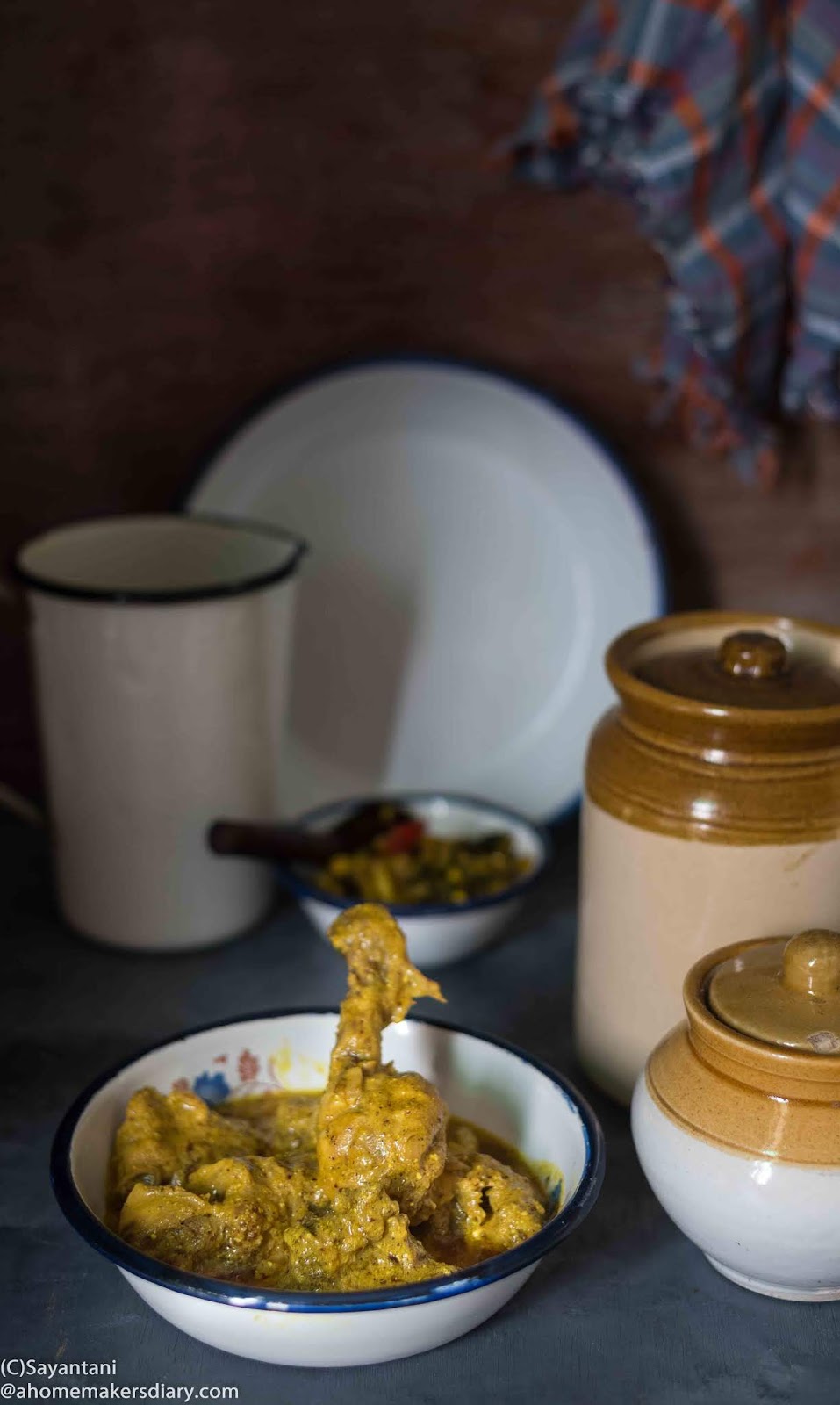 Aam KAsundi Murgi Chicken in Mango and mustard sauce - A Homemaker's Diary