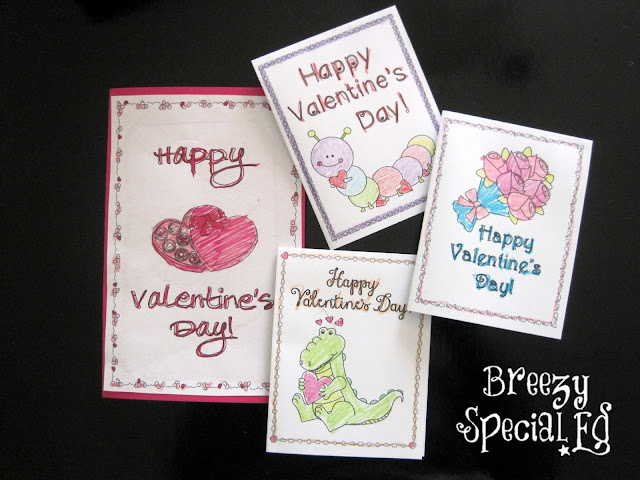 Valentine's Day cards for Special Education
