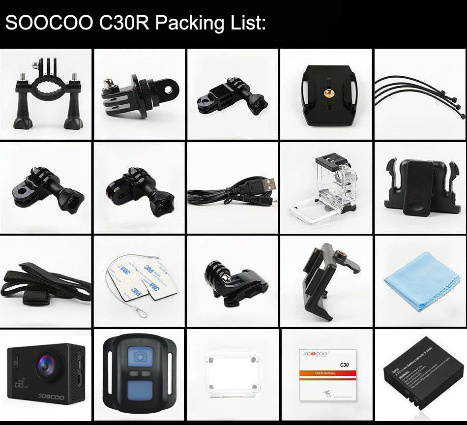 SOOCOO Action Camera Blog SOOCOO C30R 4K 24fps Wifi Action Camera Gyro
