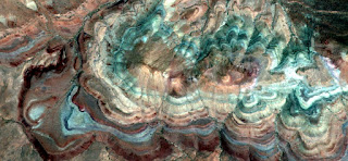 Delusion turtle shell emerald ring in the African desert, landscapes of deserts of Africa from the air, green and white concentric circles, Collection of Abstract Naturalism Munimara, Delusion turtle shell emerald ring in the African desert, landscapes of deserts of Africa from the air, green and white concentric circles,