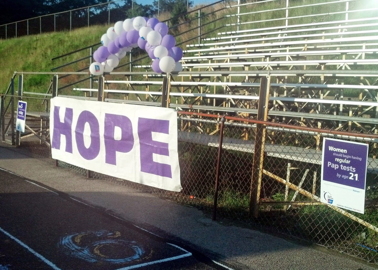 Relay for Life sign in 2013