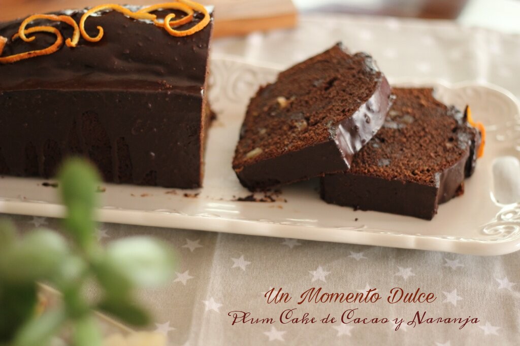 Un momento dulce PLUM CAKE CACAO PURO Y NARANJA