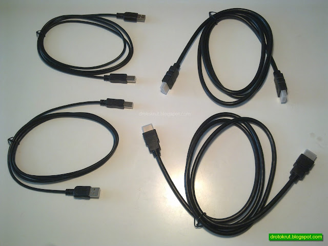 Кабели подключения видеокарт и материнских плат двухпортового свитча D-Link DKVM-210H