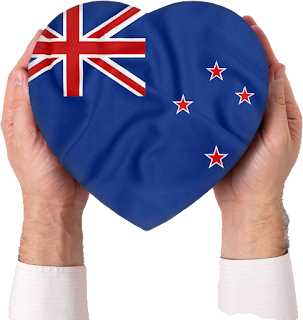 Heart Shape New Zealand Flag Transparent Image