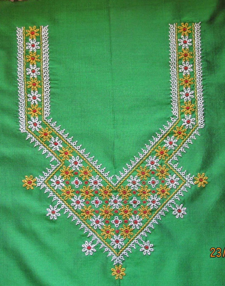 MY CRAFT WORKS Kasuti Embroidery Yoke and border