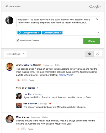 Google+ Comments Plugin for Blogger Blogs