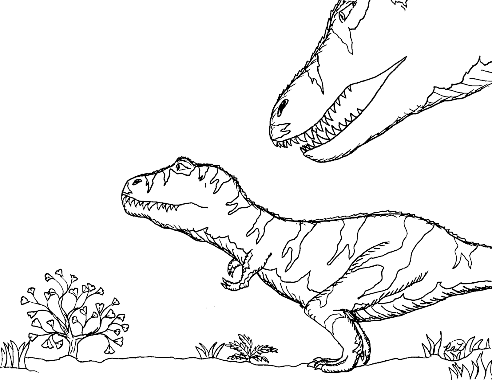 Robin's Great Coloring Pages: Tyrannosaurus rex Mothers for Mother's Day