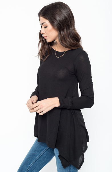 Buy Now Ribbed Side Peplum Tunic Online $20 -@caralase.com
