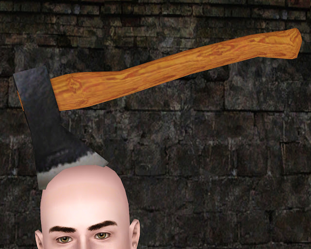 Bloody Axe On Head [Accessory] TS3