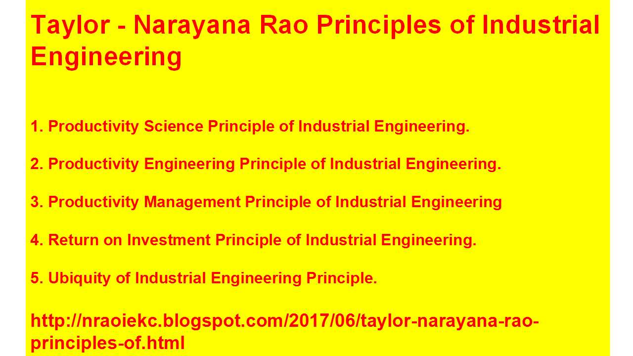 Industrial Engineering Knowledge Center Process Industrial Engineering